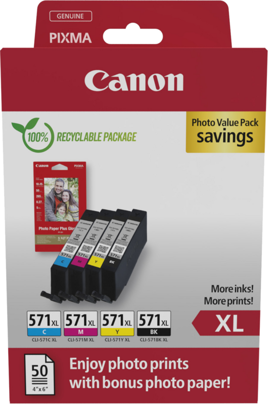 Canon CLI-571XL Cartridges Combo Pack