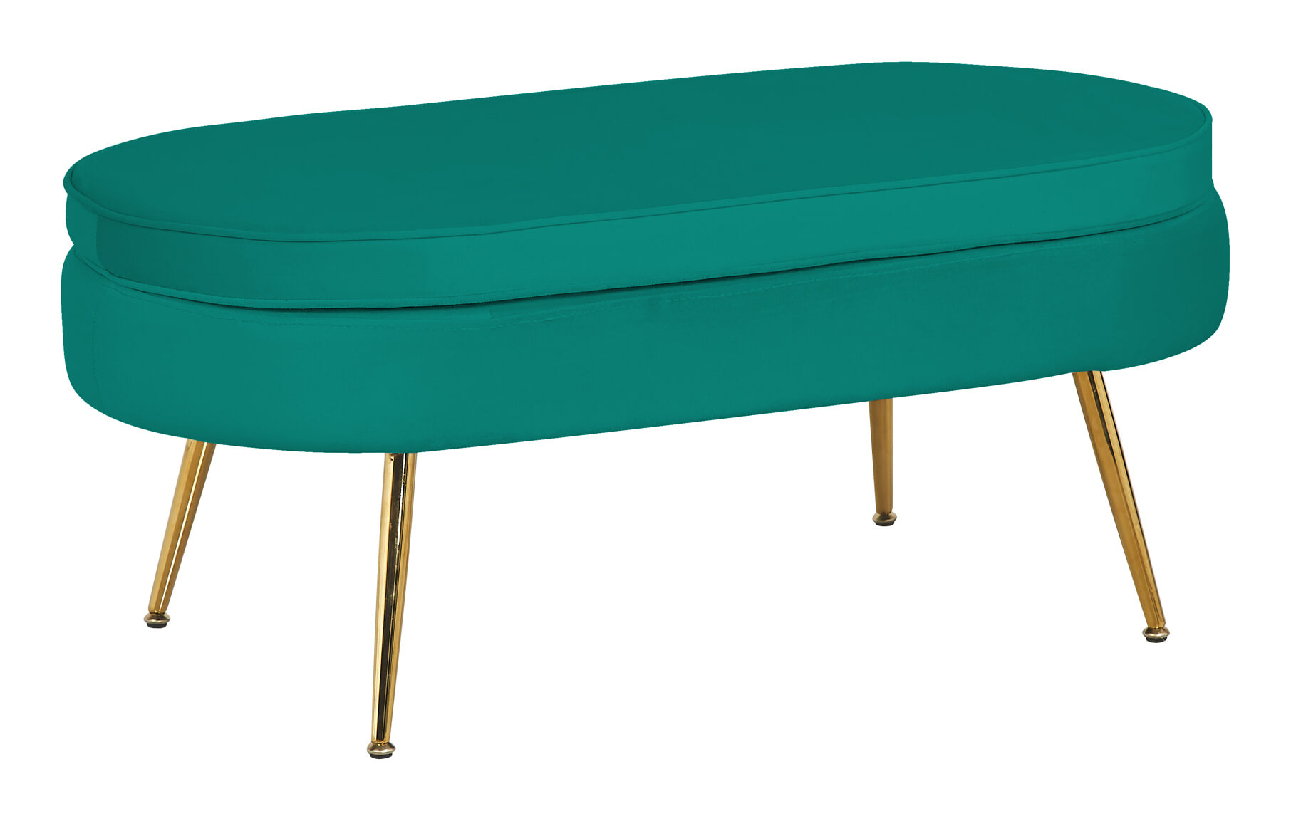 Artistiq Hocker Loulou Velvet - Groen - Ovaal