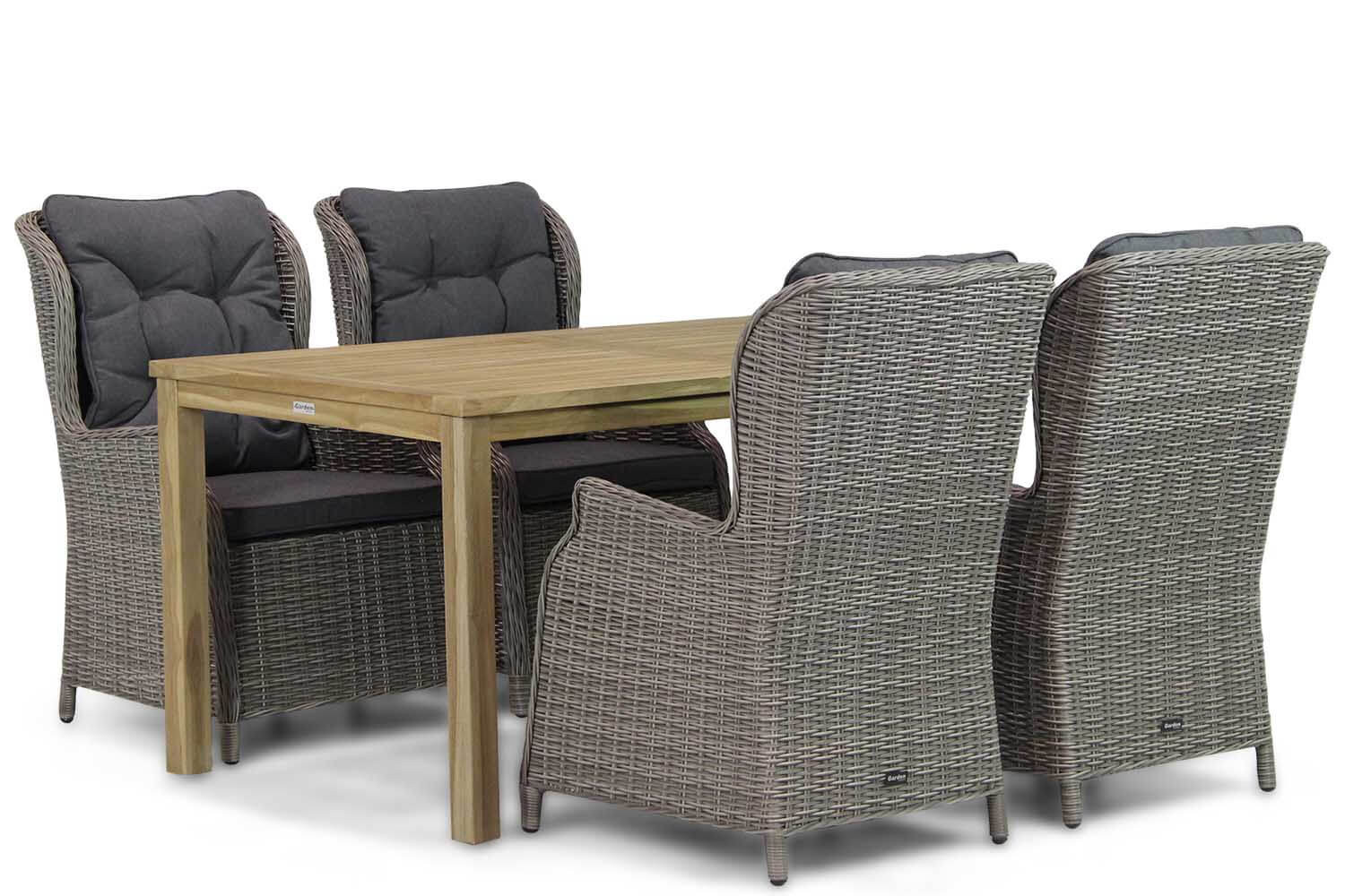 Garden Collections Windsor/Weston 160 cm dining tuinset 5-delig