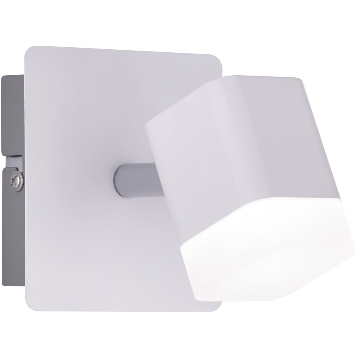 LED Wandspot - Wandverlichting - Trion Ribon - 4W - Warm Wit 3000K - 1-lichts - Rond - Mat Wit - Aluminium