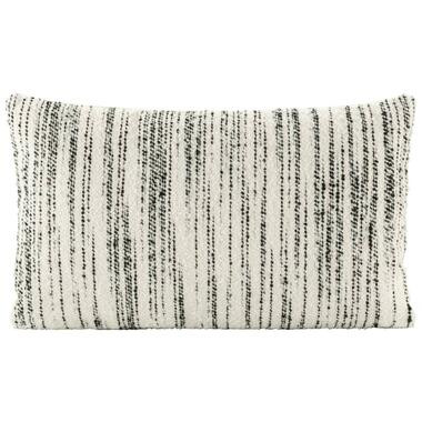 Sierkussen Isaac - zwart/off-white - 30x50 cm - Leen Bakker