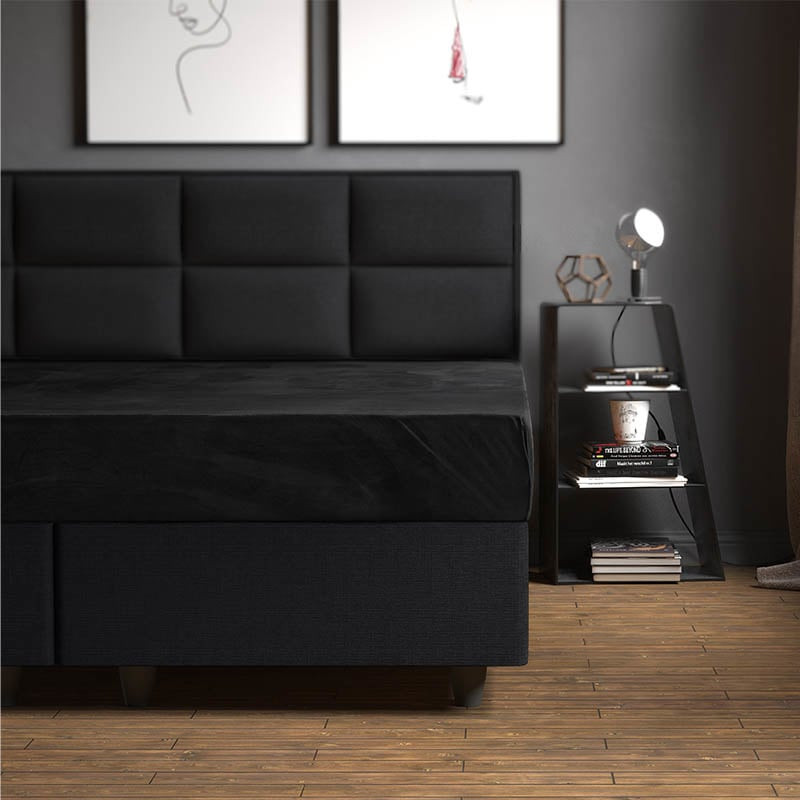 Hoeslaken Velvet - 90x200 cm - Keuze Uit Meerdere Kleuren - Sleeptime - Dekbed-Discounter.nl