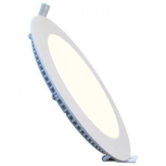 LED Downlight Slim - Inbouw Rond 12W - Natuurlijk Wit 4200K - Mat Wit Aluminium - Ø170mm