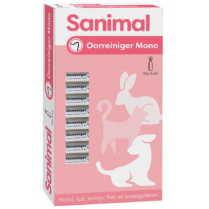 Sanimal Oorreiniger Mono hond, kat, konijn 2 verpakkingen