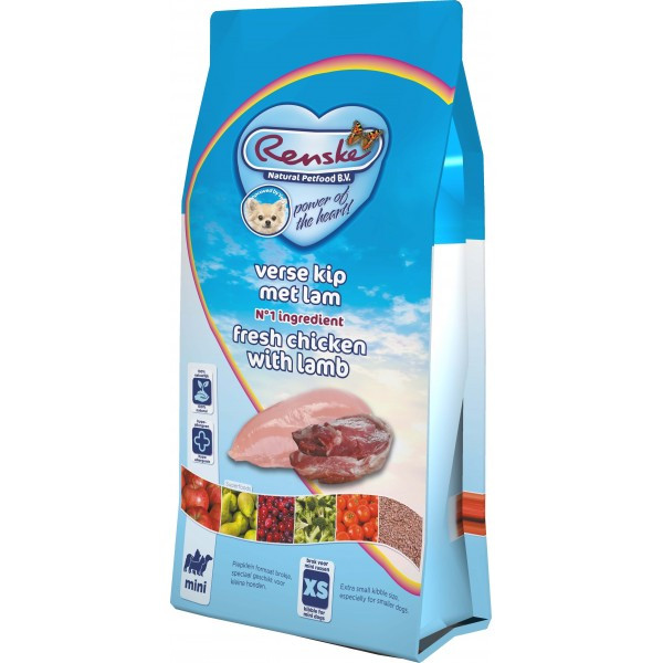 Renske Mini Super Premium vers kip met lam hondenvoer 2 kg