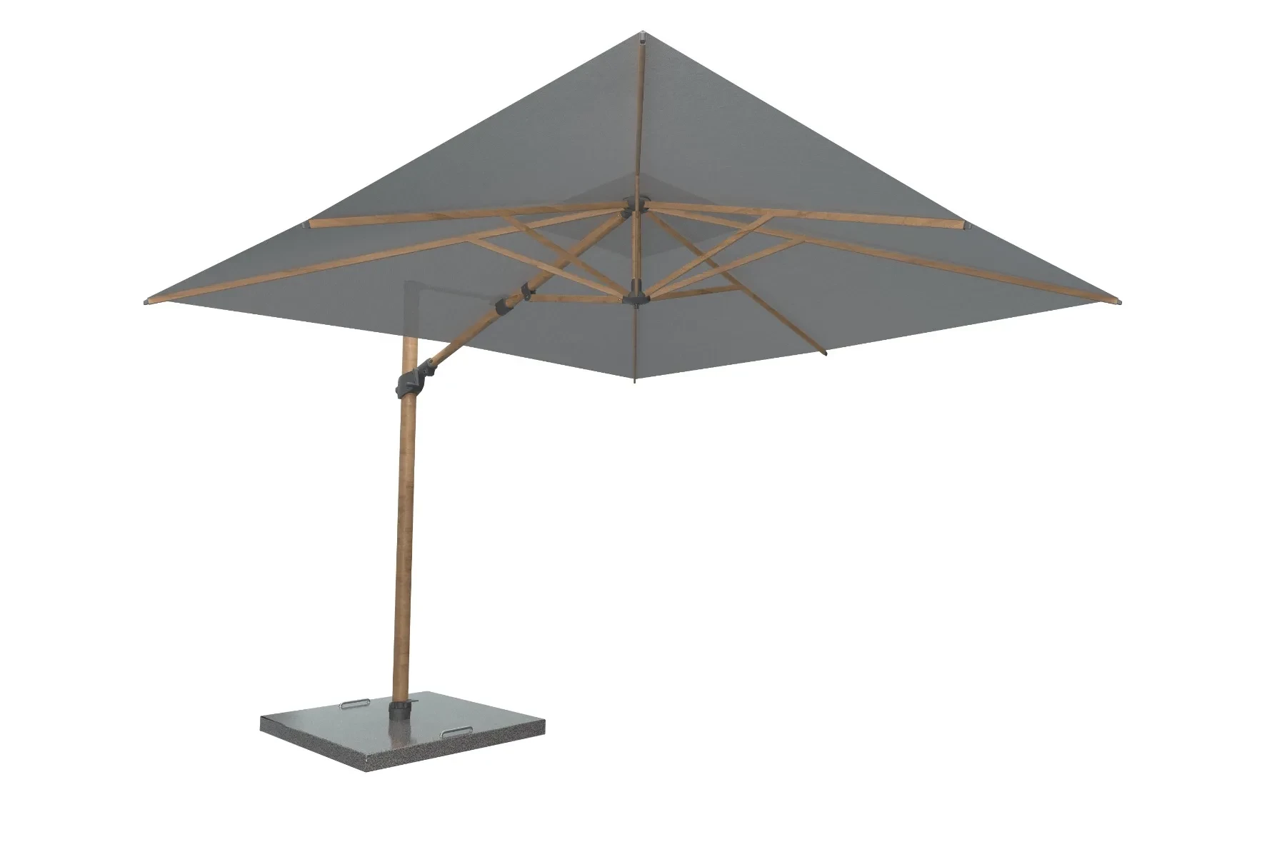 4 Seasons Outdoor | Parasol Siesta Premium 300 x 300 cm | Houtlook-Charcoal