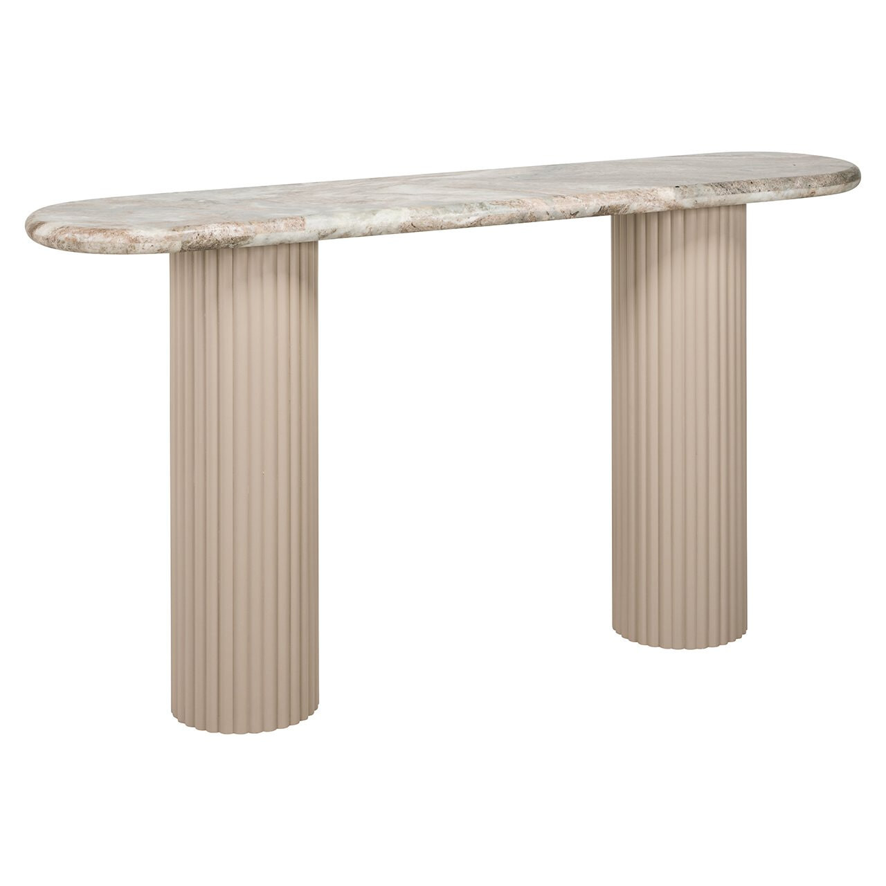 Richmond Ovale Sidetable Coronel Marmer, 160cm - Beige