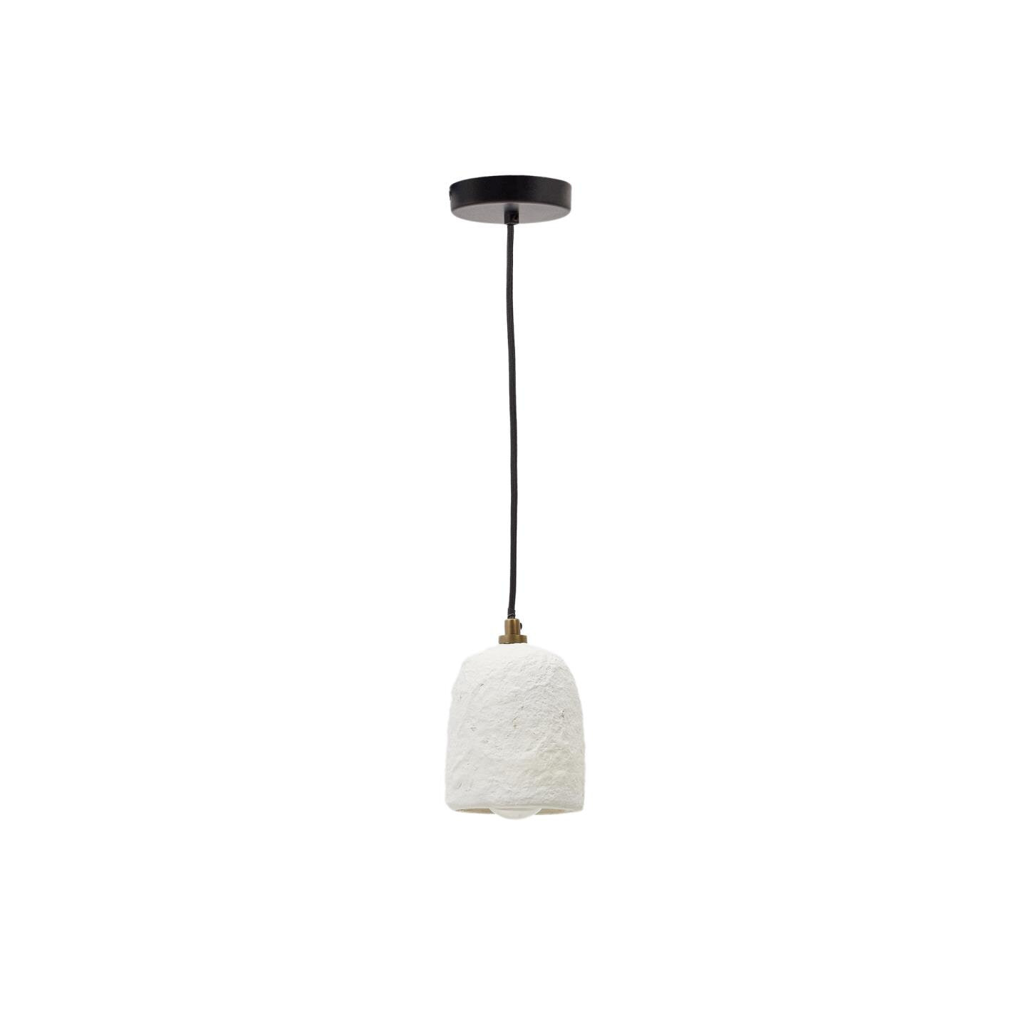 Kave Home Hanglamp Ullaro Papier-maché, 11cm - Wit