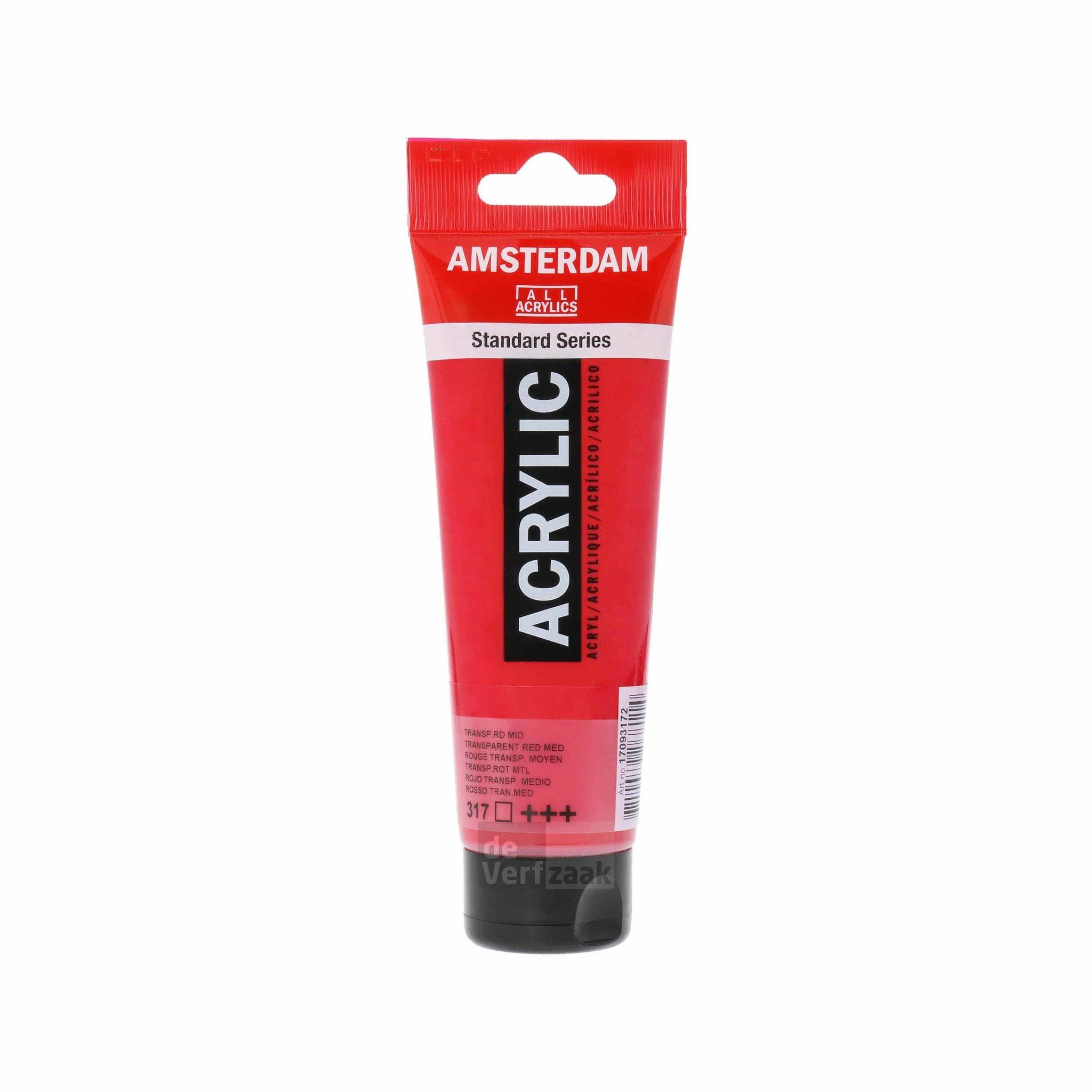 Royal Talens Amsterdam Acrylverf 120 ml - Transparantrood Middel