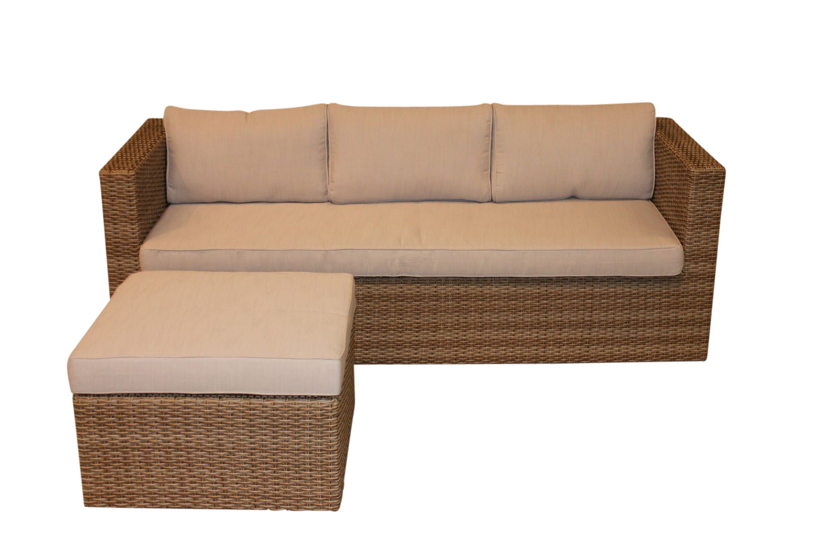 Bari loungeset rattan grey - Eurofleur Aanbieding