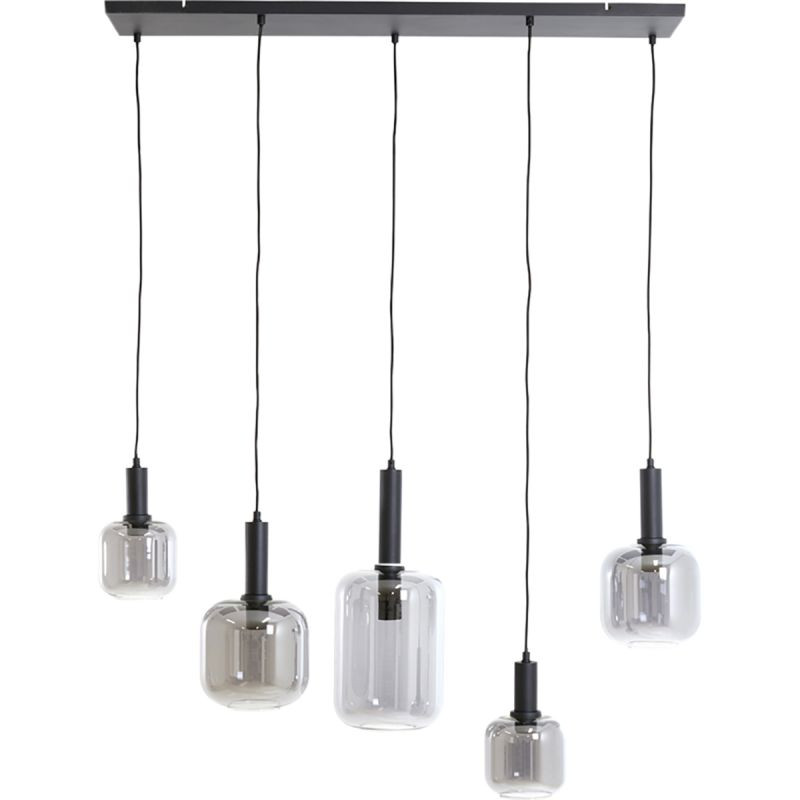 Hanglamp Lovie 5-lichts zwart