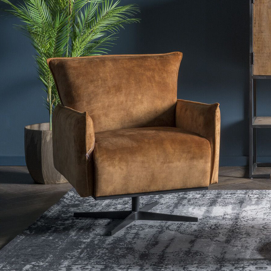 Livingfurn Draaibare Fauteuil Philippe Velvet