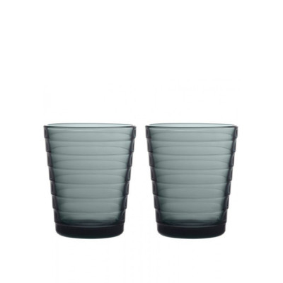 Iittala Aino Aalto Glas 22 cl donkergrijs 2 stuks