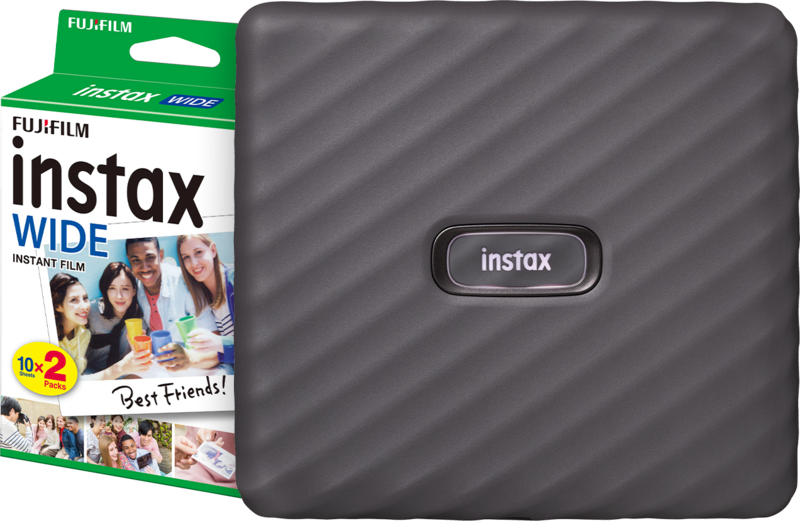 Fujifilm Instax Link WIDE Grijs + Fujifilm Instax WIDE Film 10 x 2 pak