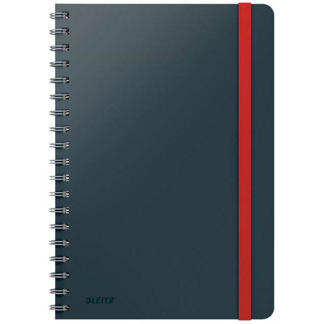 Notitieboek Leitz Cosy B5 lijn spiraal grijs | 15 stuks