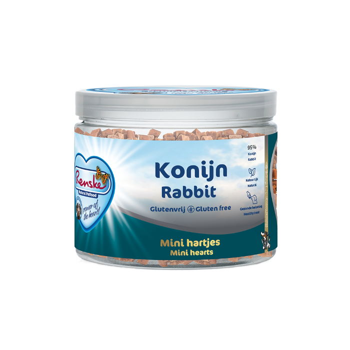 Renske gezonde beloning mini hartjes konijn 300 gram