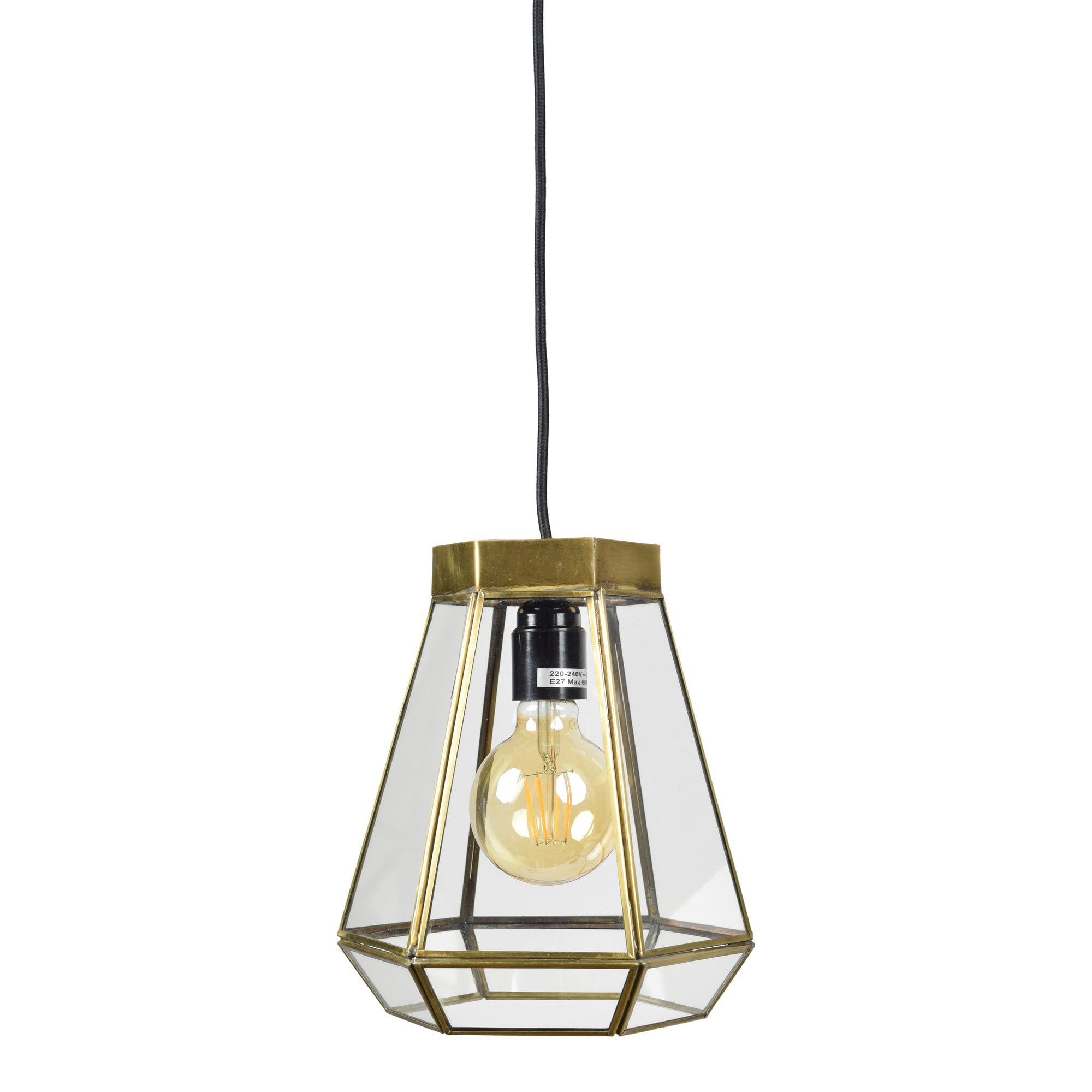 Urban Interiors hanglamp 'Geo2' 20cm, kleur Brass Antique