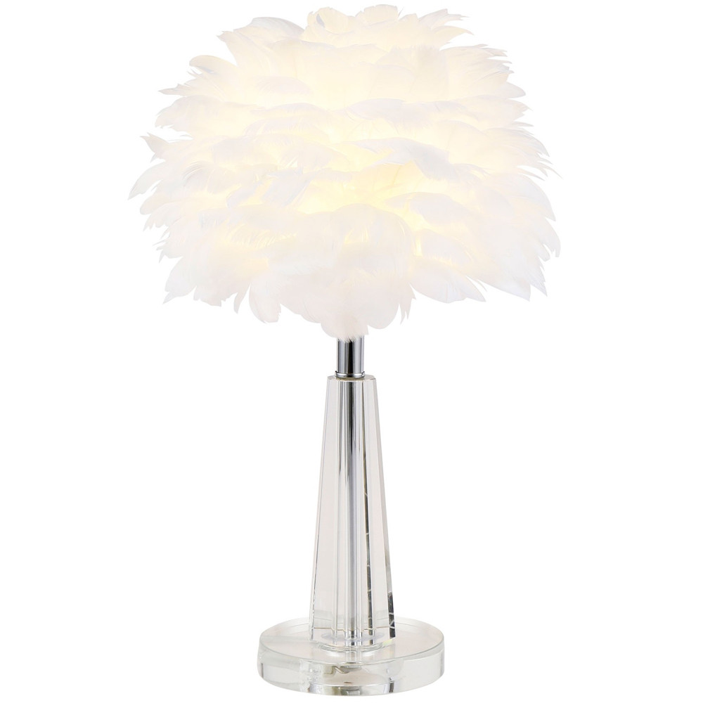 Настольная лампа с перьями Plumage White Table Lamp