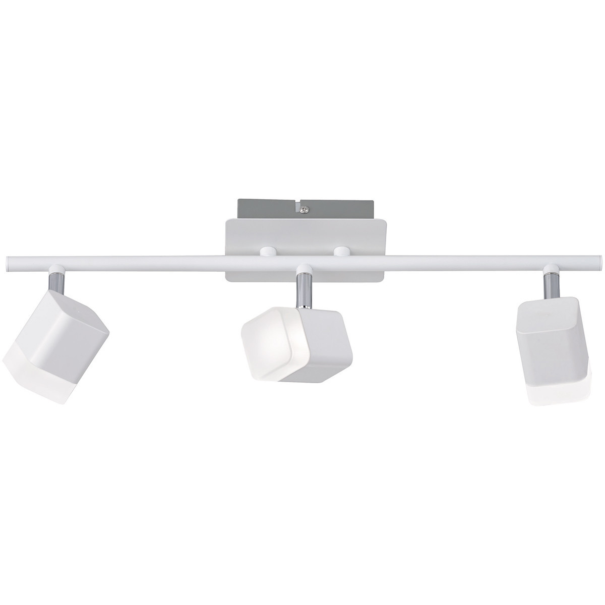 LED Plafondspot - Trion Ribon - 12W - Warm Wit 3000K - 3-lichts - Rechthoek - Mat Wit - Aluminium