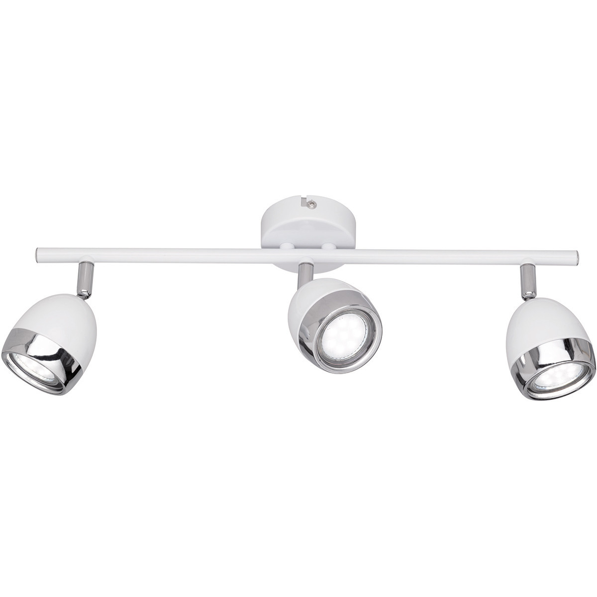 LED Plafondspot - Trion Nonta - GU10 Fitting - 9W - Warm Wit 3000K - 3-lichts - Rechthoek - Mat Wit - Aluminium