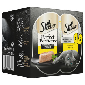 Sheba Perfect Portions Luxe Paté met kip nat kattenvoer 6 x 37,5g Per 2