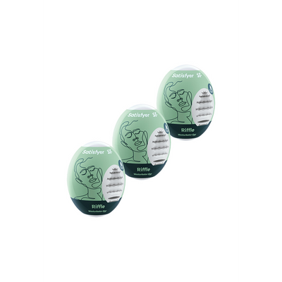 Riffle - Masturbator Egg Set - 3 Pieces - Light Green