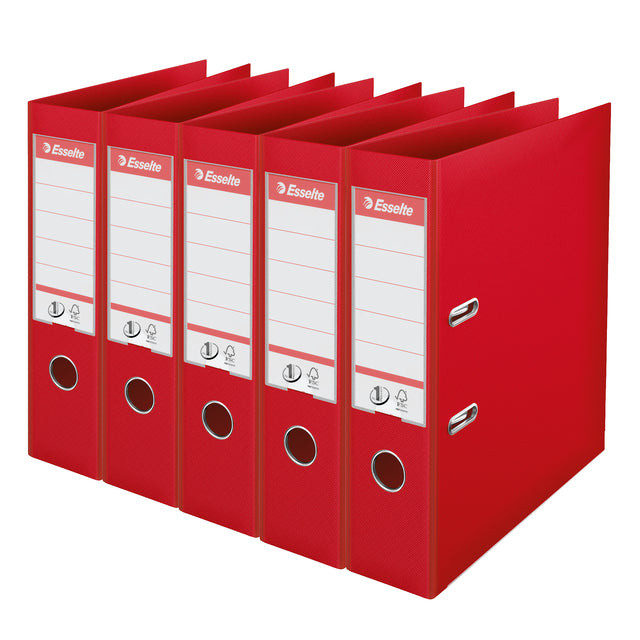 Esselte No 1 Power ordner PP 75 mm rood | 4 stuks