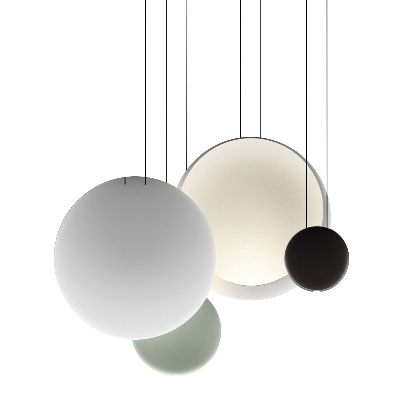 Vibia - Cosmos 2516 hanglamp Groen /Wit / Chocola