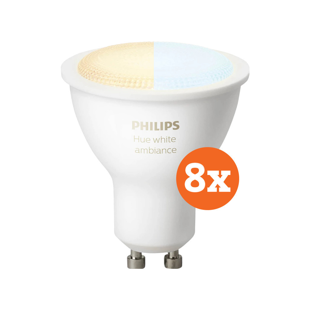 Philips Hue White Ambiance GU10 8-Pack