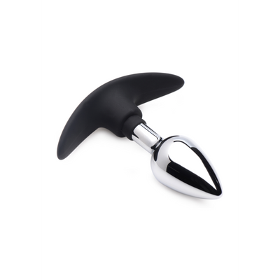 XR Brands Dark Invader - Metal and Silicone Anal Plug - Small