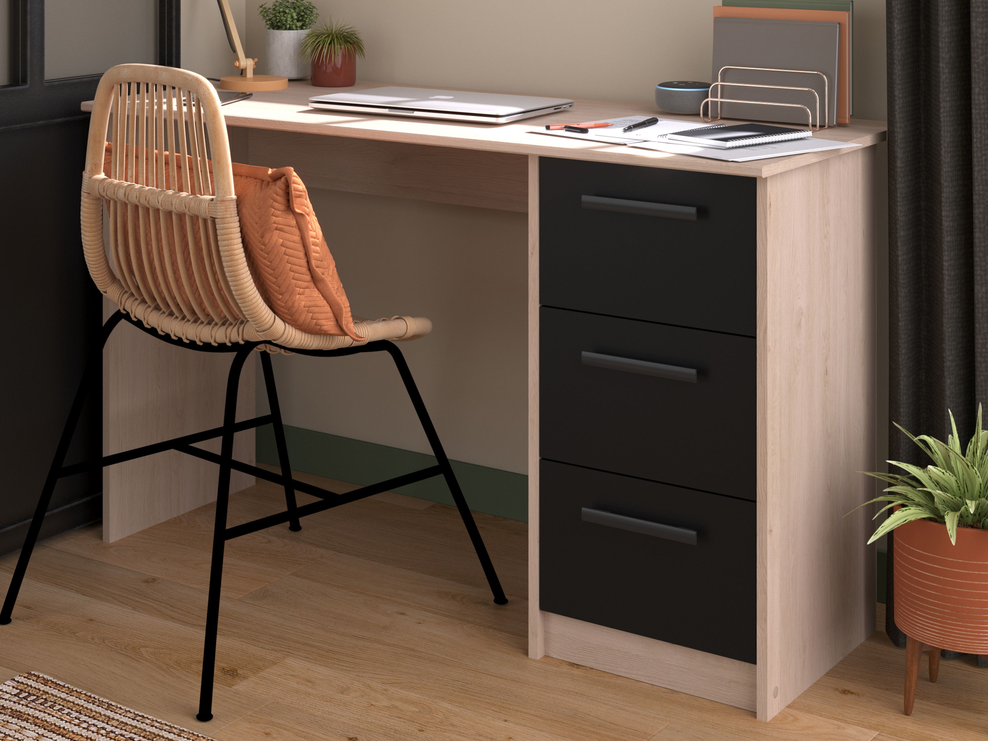 Bureau INFINITY 3 lades brooklyn eik