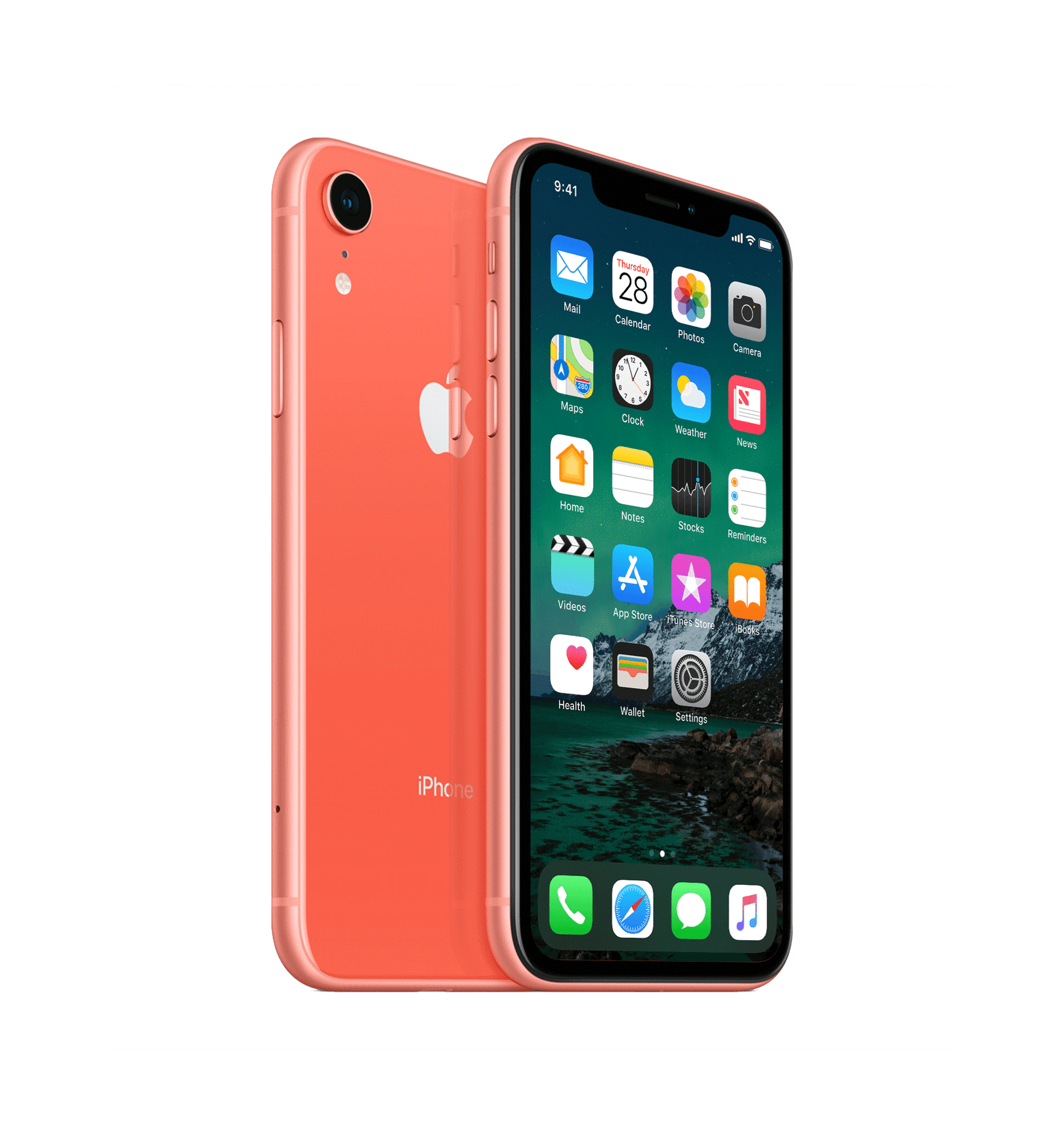 Refurbished iPhone XR 256 GB Koraal Als nieuw