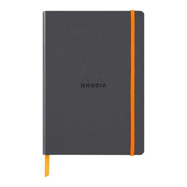 Notitieboek rhodia a5 lijn 80 vel 90gr titanium