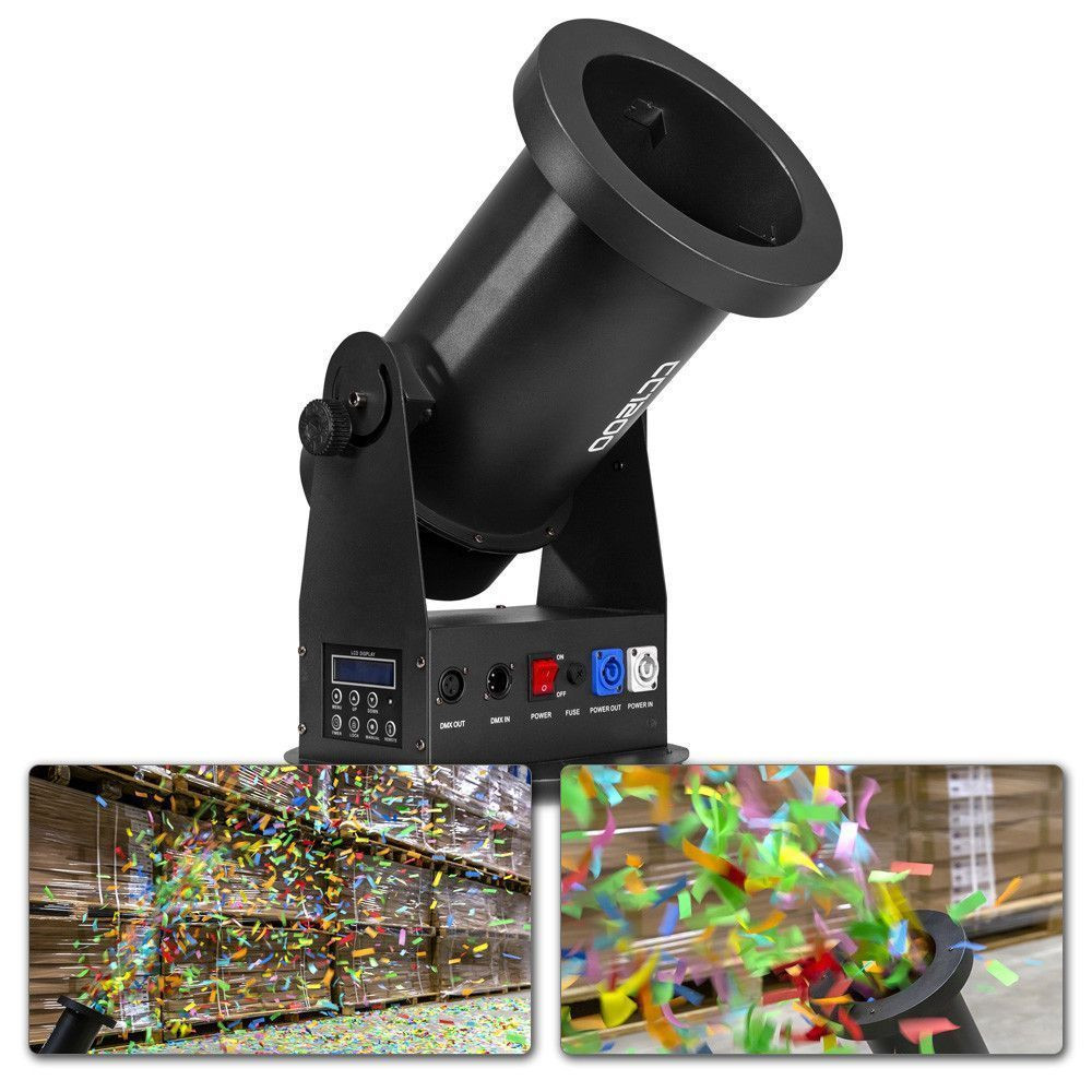 Retourdeal - BeamZ CC1200 Confetti launcher met DMX en draadloze