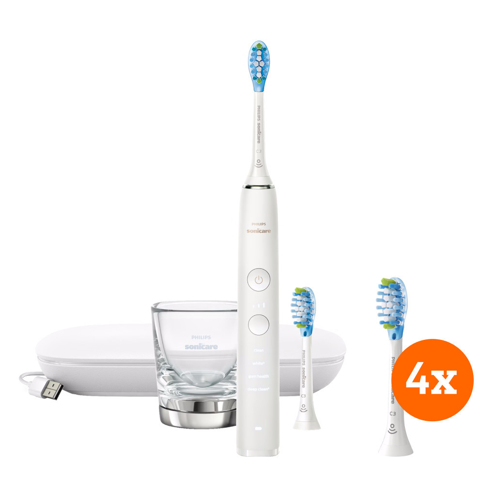 Philips Sonicare DiamondClean 9000 HX9913/17 + opzetborstels (4 stuks)