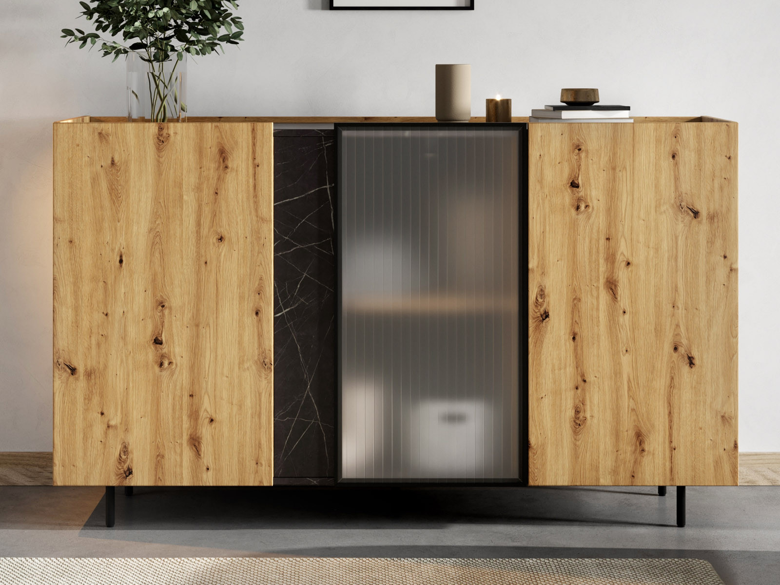 Dressoir MARCATO 3 deuren artisan eik