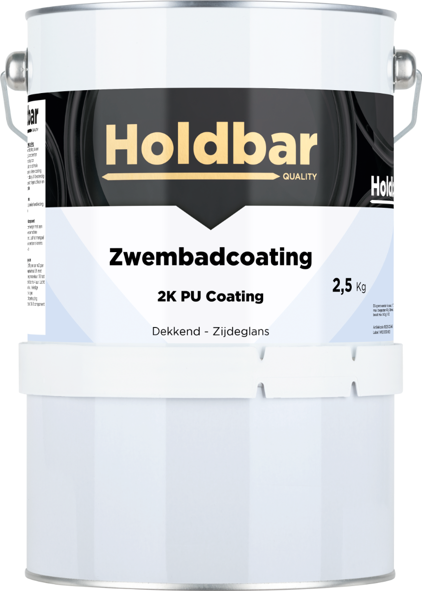 Holdbar Zwembadcoating Azuurblauw (RAL 5009) 2,5 kg