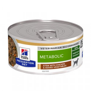 Hill&apos;s Prescription Diet Metabolic Weight Management stoofpotje voor hond met kipsmaak & groenten blik 1 tray (12 x 354 g)