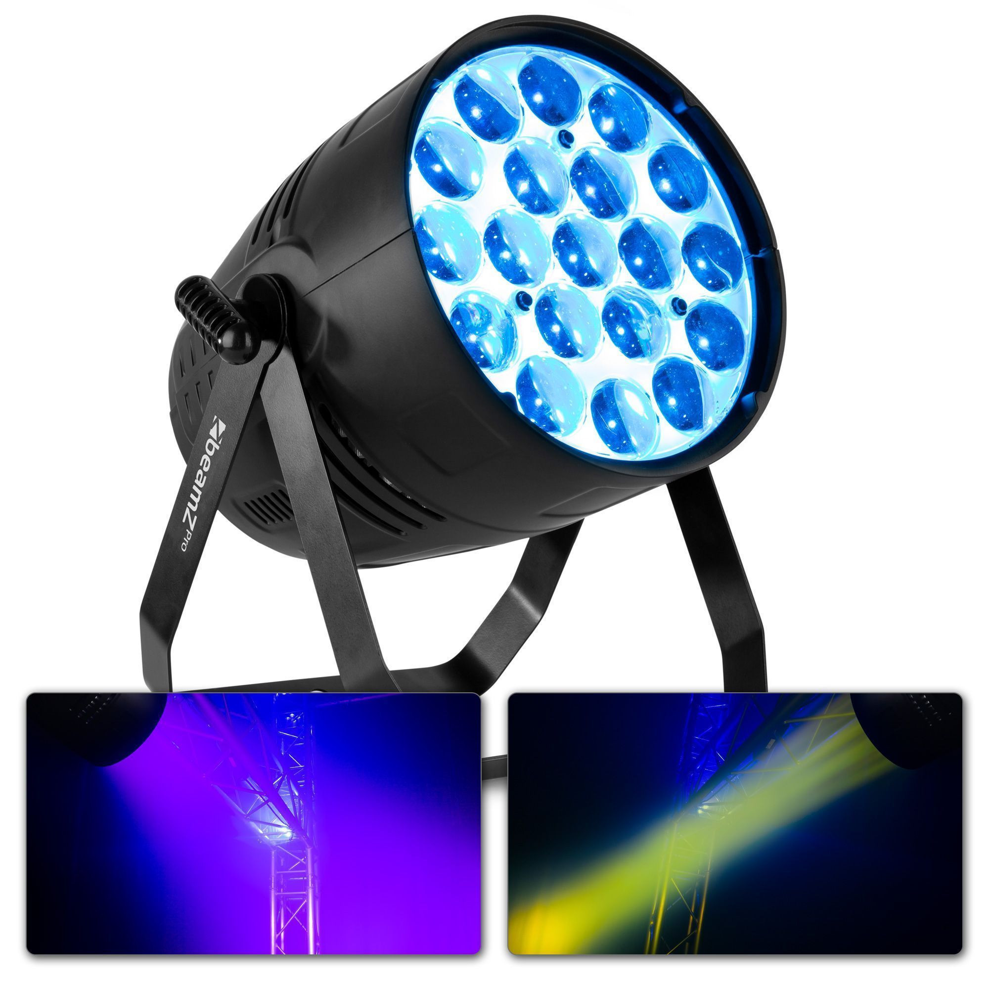 Retourdeal - BeamZ BAC550Z Aluminium PAR met 19x 15W RGBW LED&apos;s en