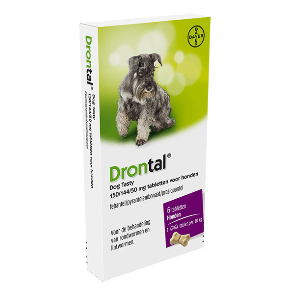 Drontal Dog Tasty 150/144/50 mg ontwormingsmiddel hond 12 tabletten