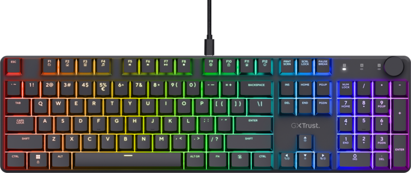 Trust GXT 866 Torix Mechanisch Gaming Toetsenbord Qwerty Zwart