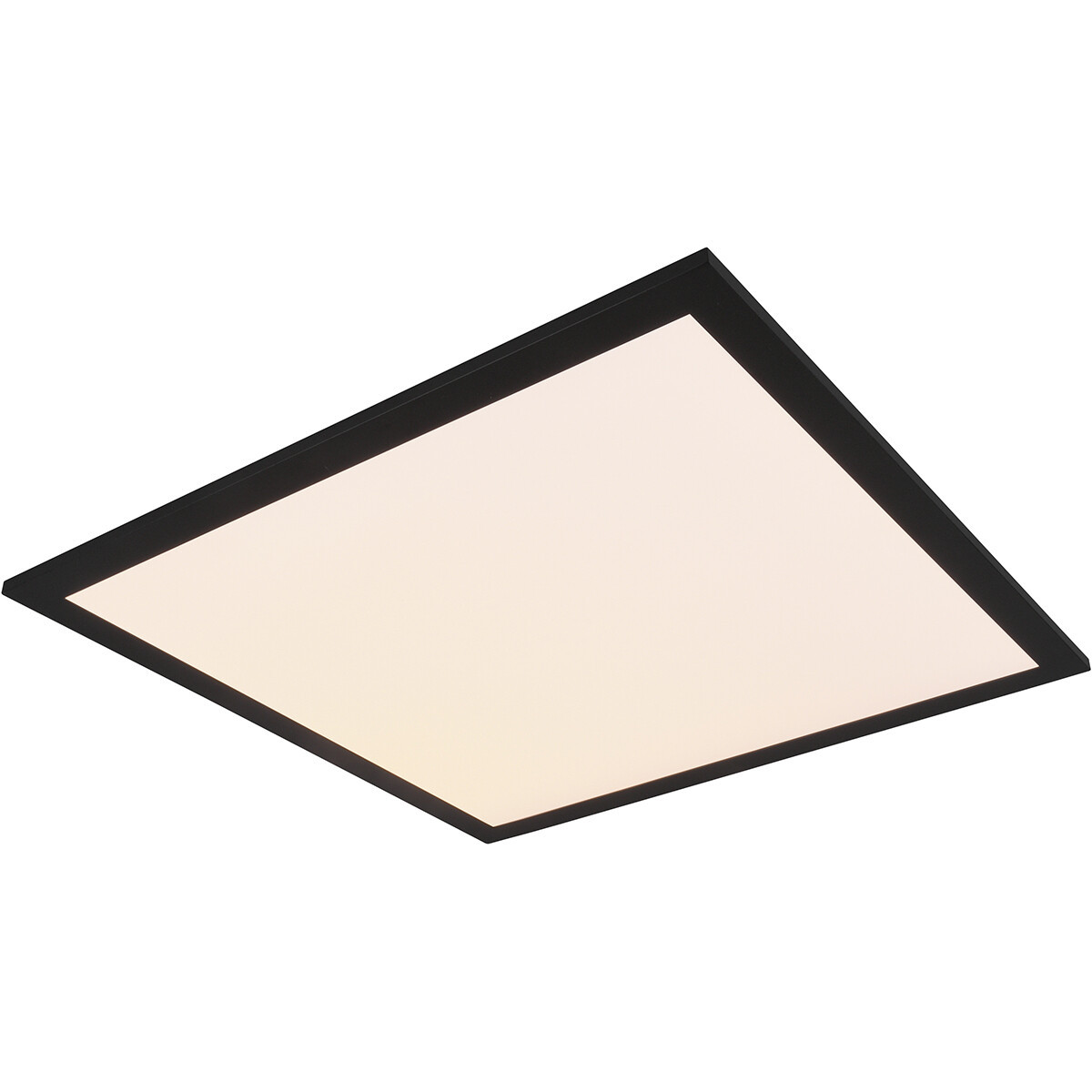 LED Plafondlamp - Plafondverlichting - Trion Alina - 18W - Warm Wit 3000K - Mat Zwart - Aluminium - 45cm