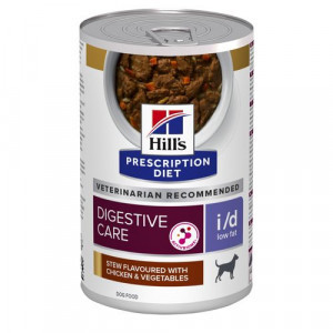 Hill&apos;s Prescription Diet I/D Low Fat Digestive Care stoofpotje voor hond met kipsmaak & groenten blik 2 trays (48 x 156 g)