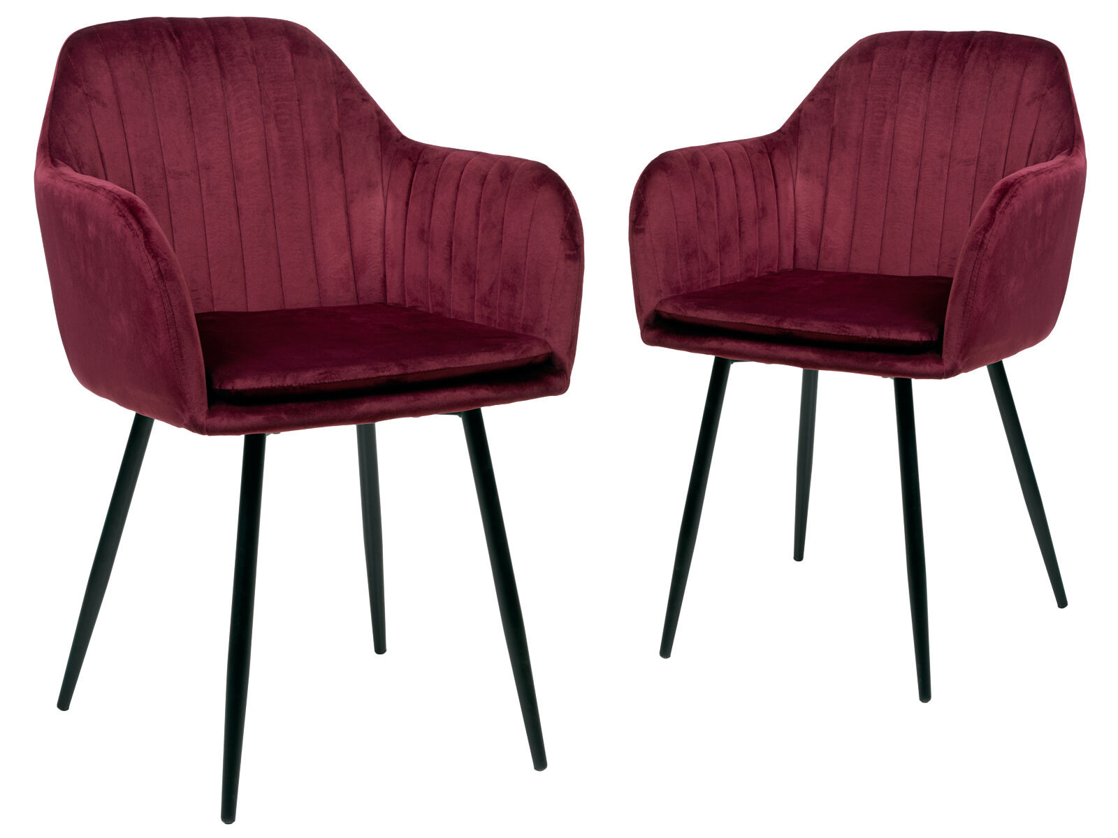 Set van 2 stoelen CIRE bordeaux