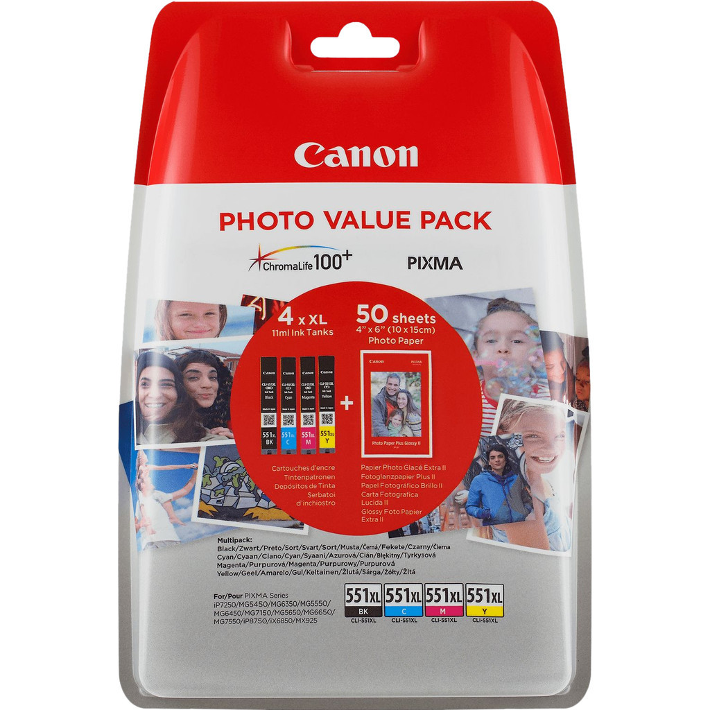 Canon CLI-551XL Cartridges Combo Pack