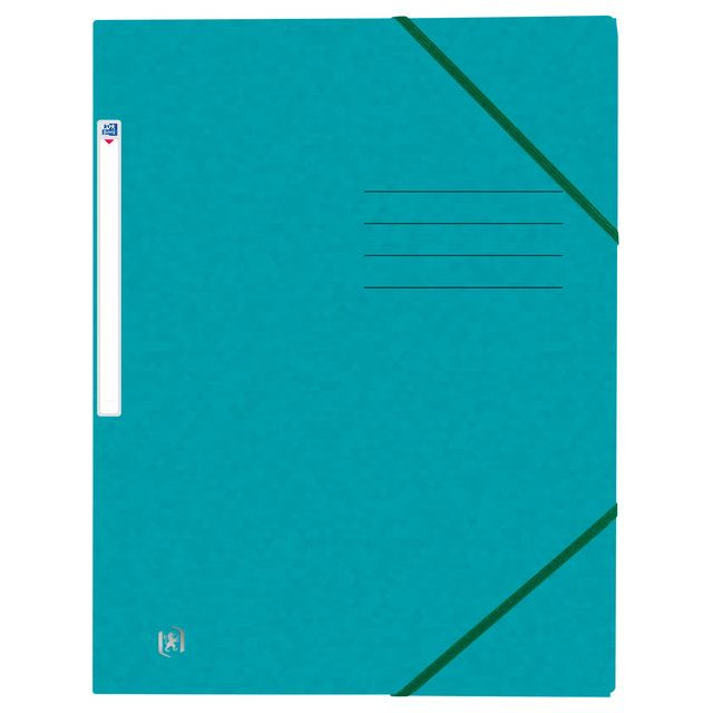 Oxford Top File+ elastomap, voor ft A4, aquablauw