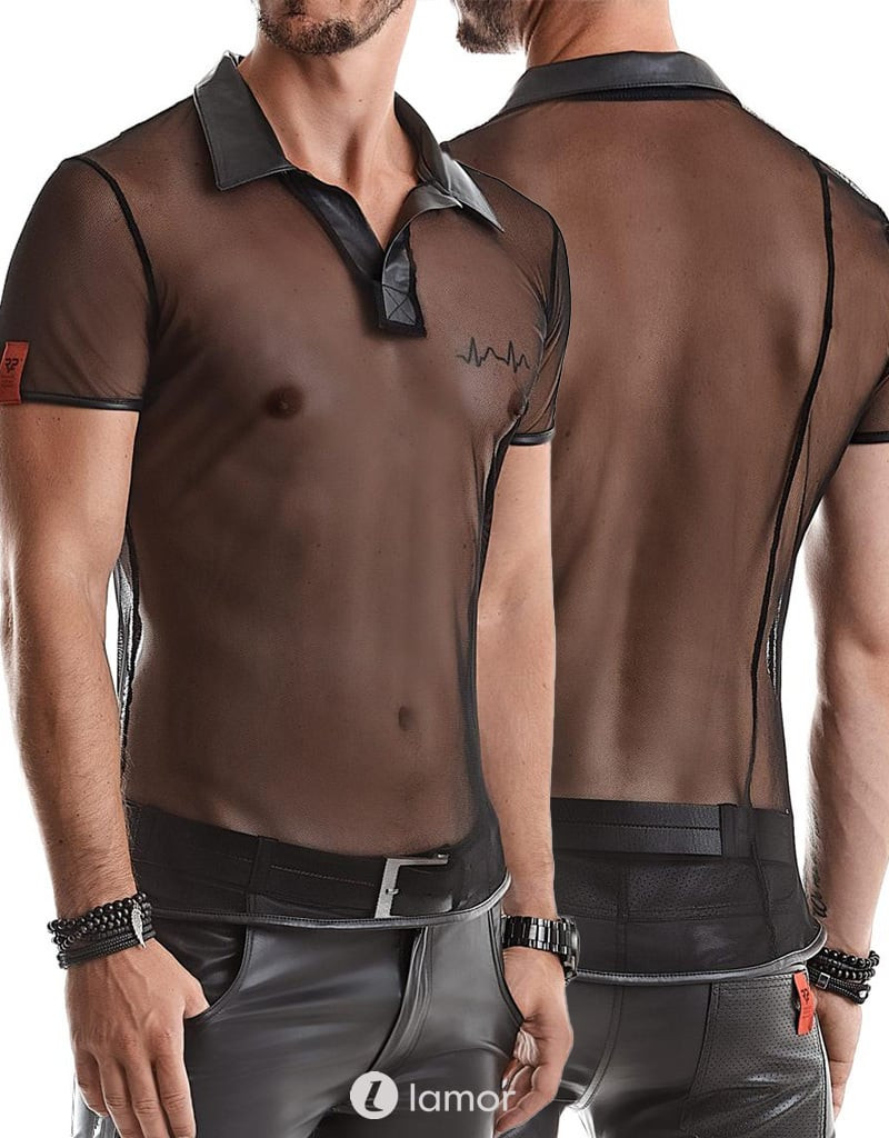 * RFP Tule heren Shirt met wetlook, Roberto