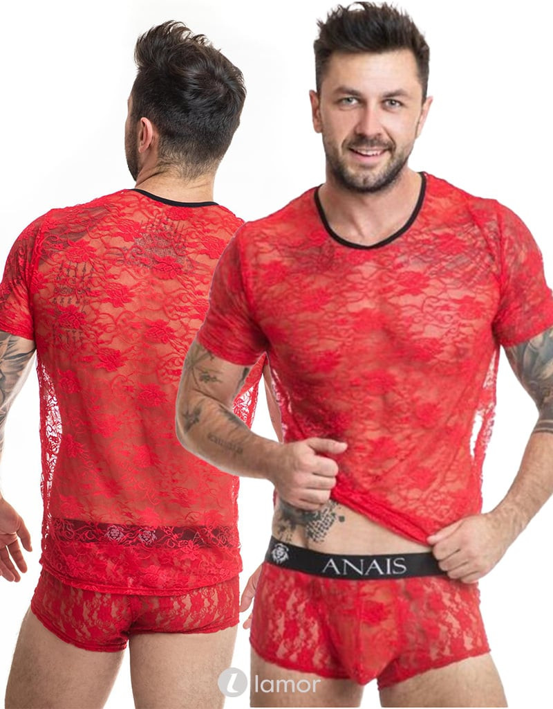 * Anais men Rood kanten shirt , Brave