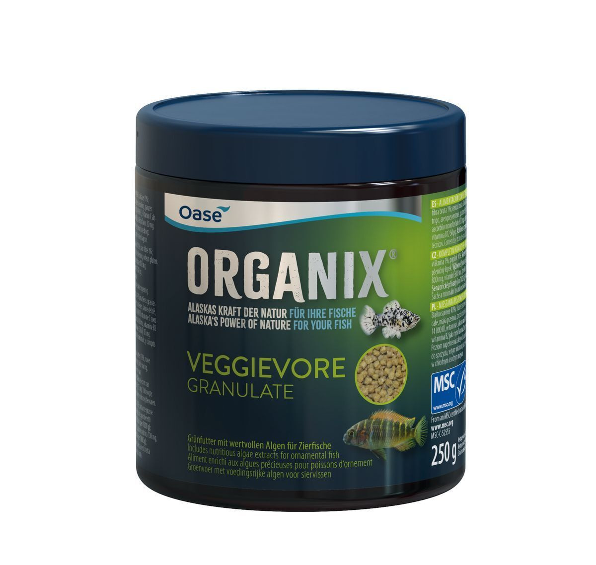 Oase ORGANIX Veggievore Granulate 550ml - Natuurlijke Visvoer Zonder Lokstoffen