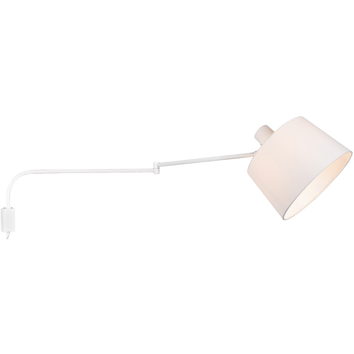 LED Wandlamp - Wandverlichting - Trion Badi - E27 Fitting - Rond - Mat Wit - Aluminium